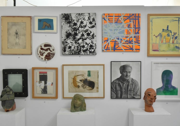 Algunas obras incluidas en esta selección de fondos artísticos de Progreso 80.